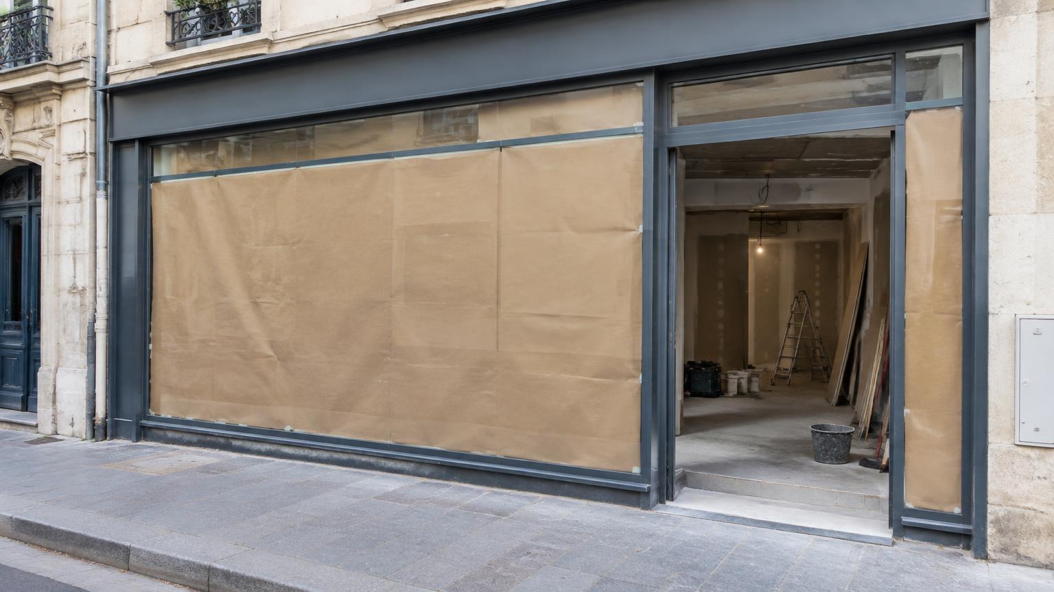 Local commercial en cours de changement de destination vers un logement
