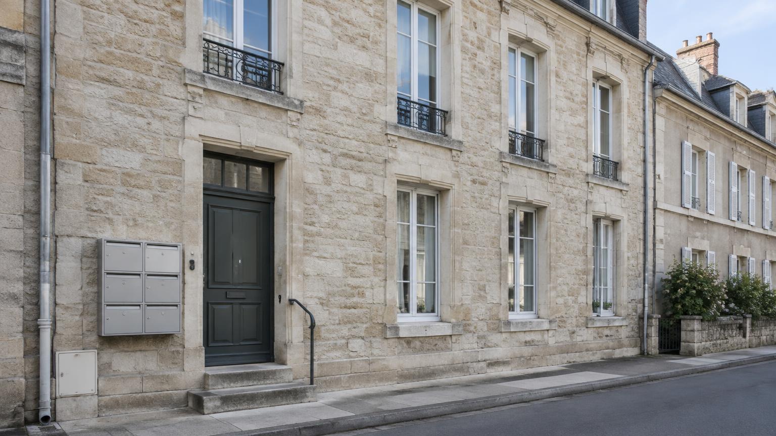Maison divisée en plusieurs appartements avec entrées séparées