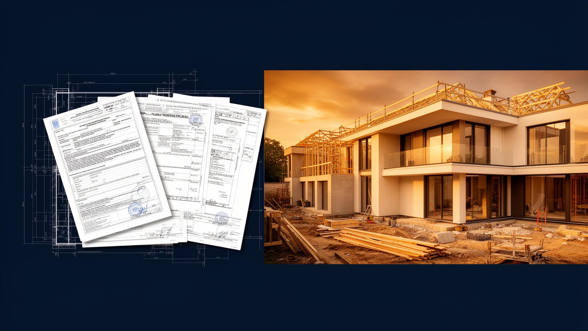 Projet de construction avec documents administratifs
