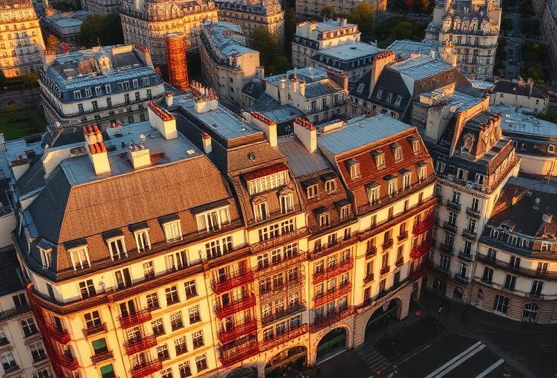 Paris — toits haussmanniens et urbanisme